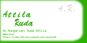 attila ruda business card